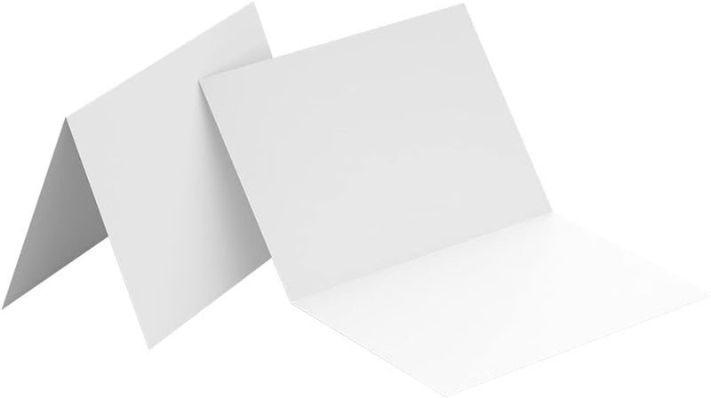 Reskid 100-Pack Heavyweight White Blank Cards - 7x10 Scored To 5x7 - 110lb Printable Note Cards (5x7 Inches) - Image 4